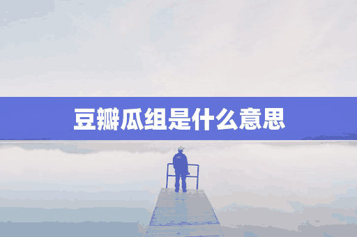 豆瓣瓜组是什么意思